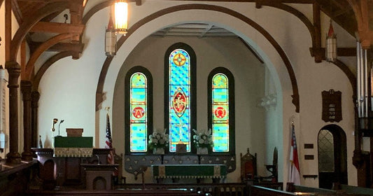 St. Johns in the Wilderness was originally constructed of handmade brick in 1833 in Flat Rock, NC (photo by John Gullion/TheSmokies.com)