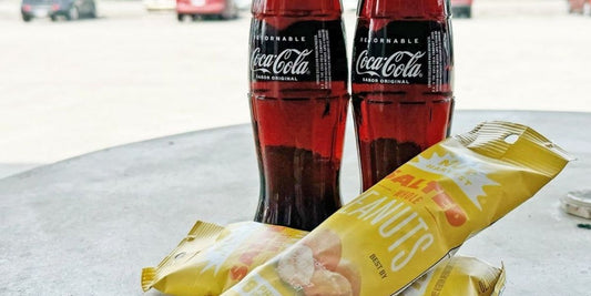 peanuts with coke bottle