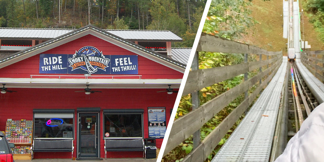 smoky mountain alpine coaster exterior next to track