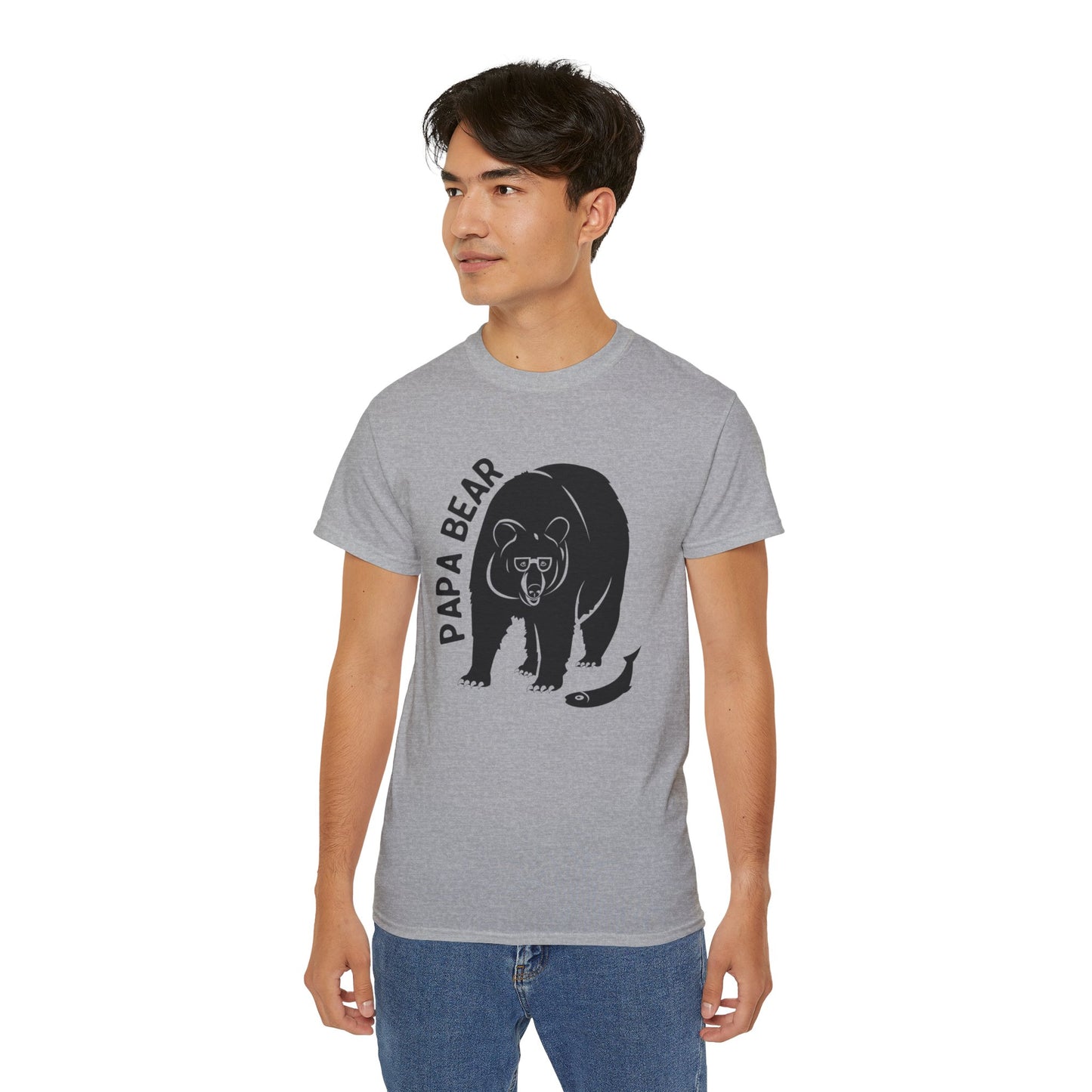 Unisex Family T-Shirt - Papa Bear Gray