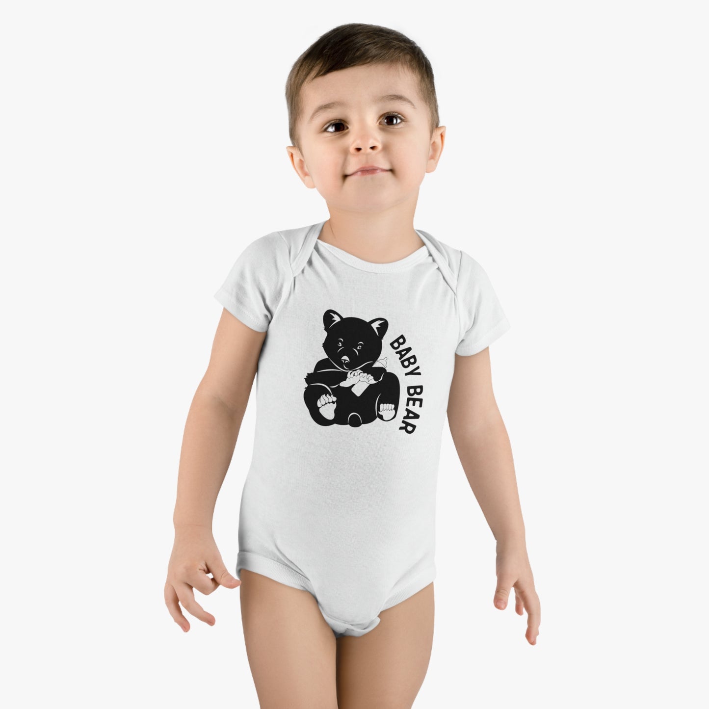 Baby Family T-Shirt Onesie® - Baby Bear White