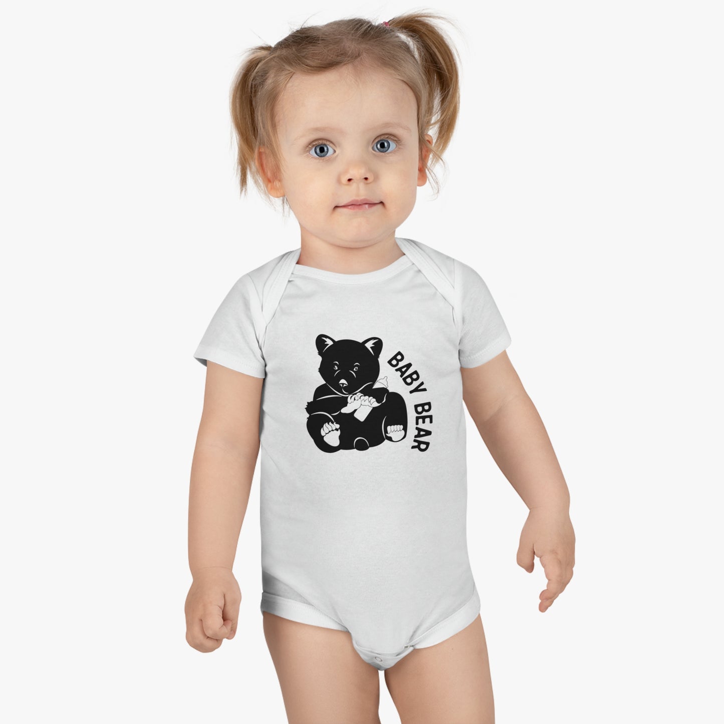 Baby Family T-Shirt Onesie® - Baby Bear White
