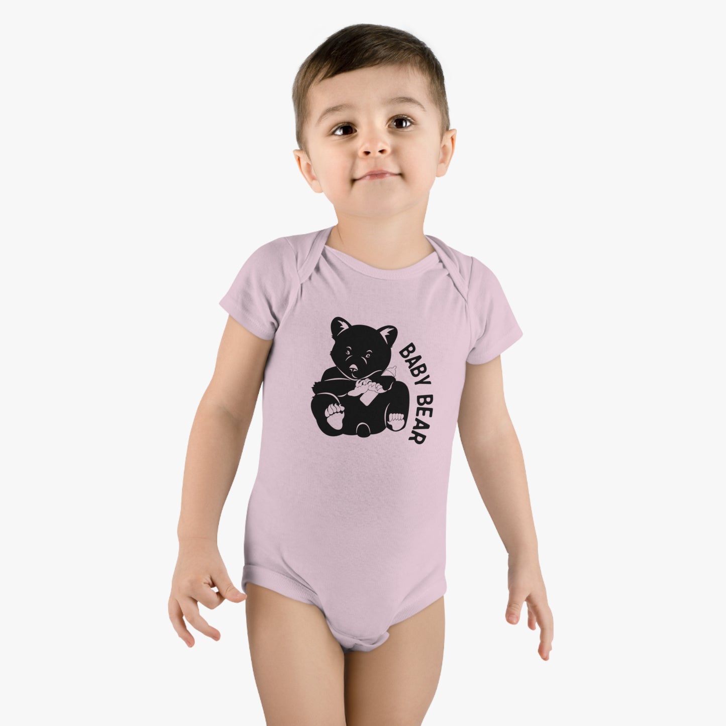 Baby Family T-Shirt Onesie® - Baby Bear Pink