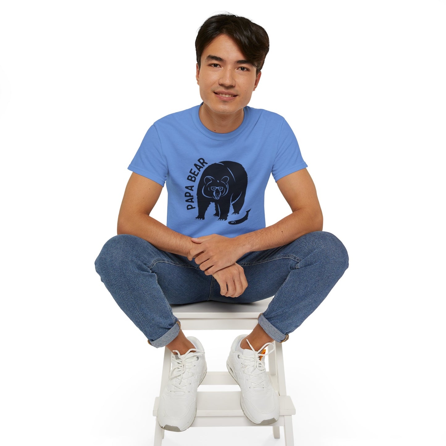 Unisex Family T-Shirt - Papa Bear Blue