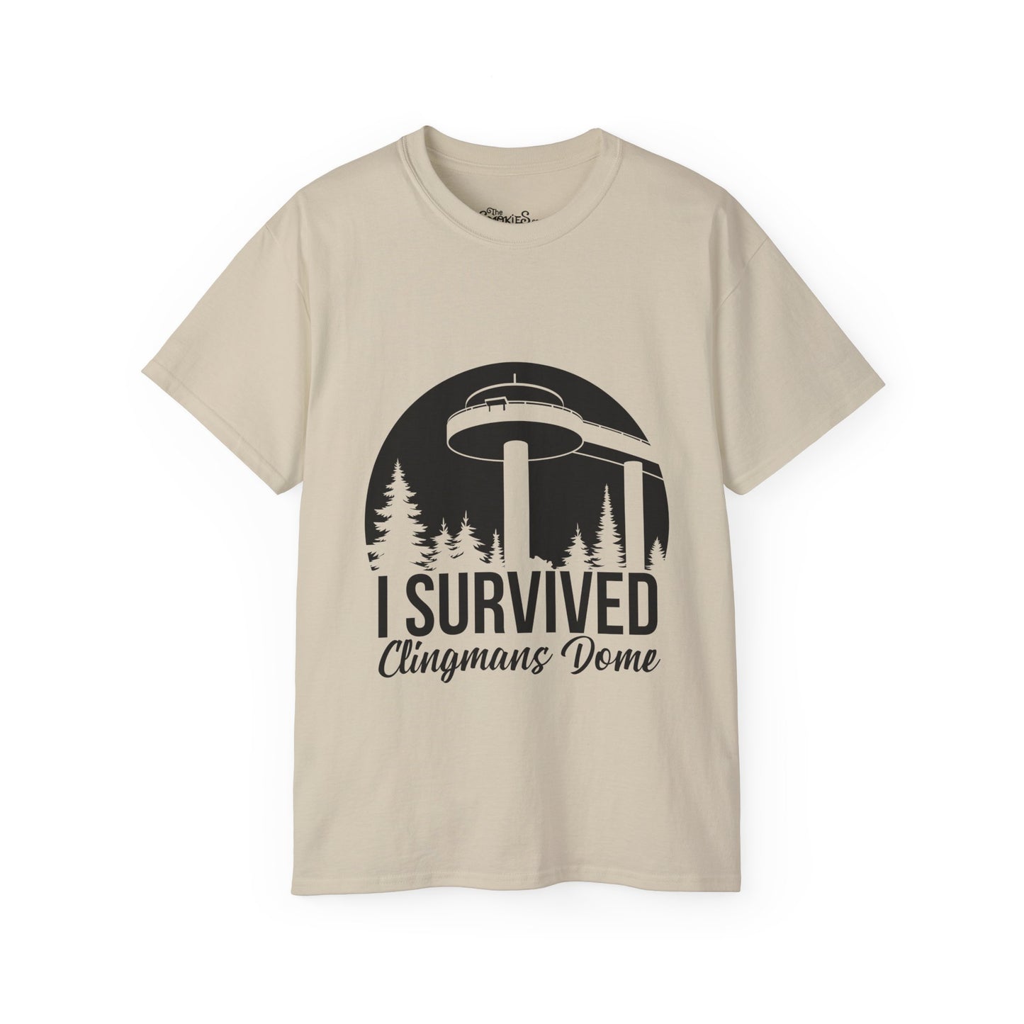 Unisex T-Shirt - I Survived Clingmans Dome Tan