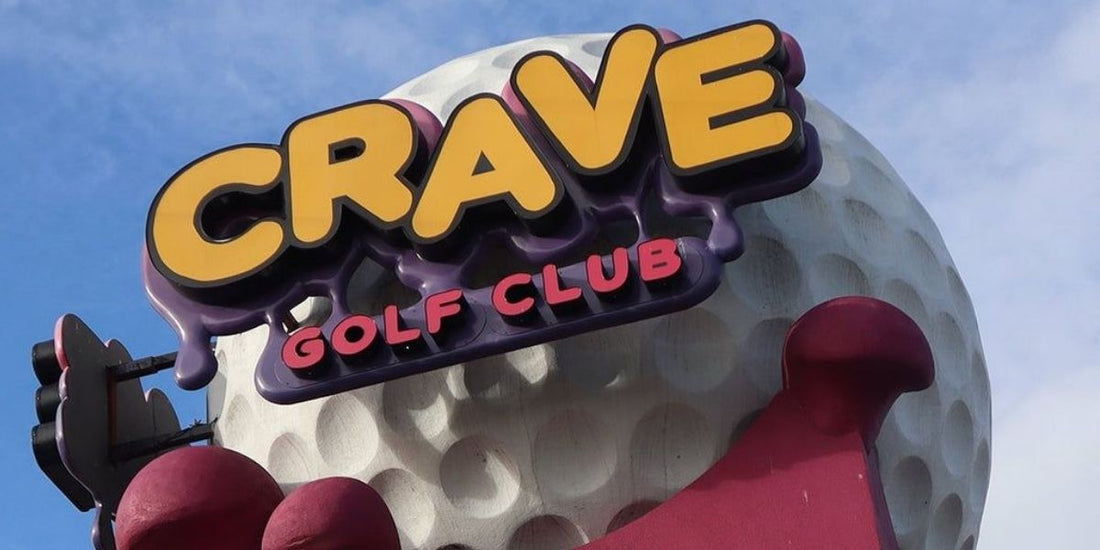 crave mini golf sign